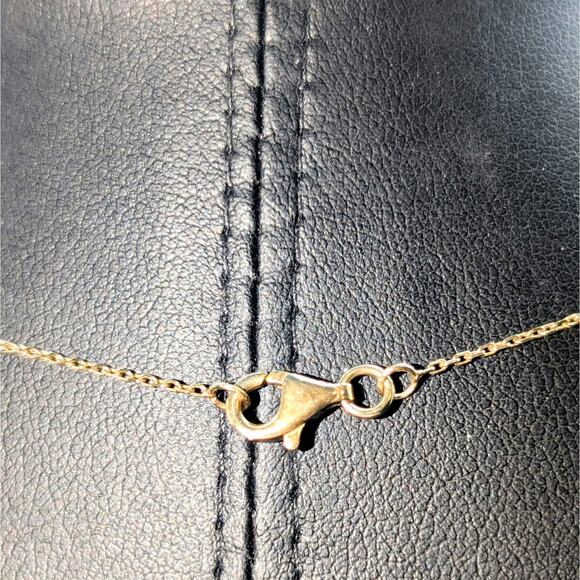 925 Sterling Gold Vermeil Faceted Bezel Set Smoky Quartz Pendant Chain Necklace - Picture 4 of 5